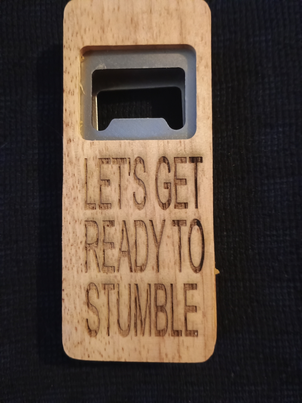 Wooden Bottle Opener Phone Stand Case - Natural Wood